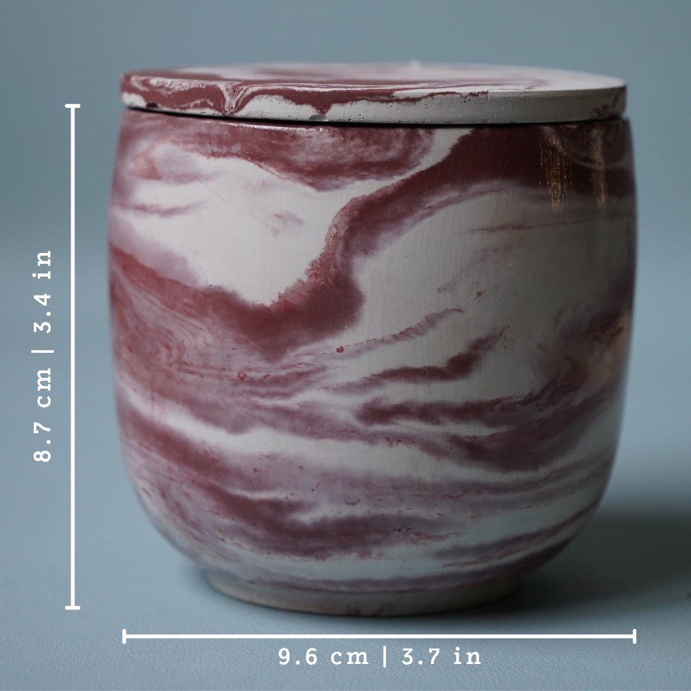 Handmade Concrete Candle: Citrus | Tropical Fruit | Driftwood